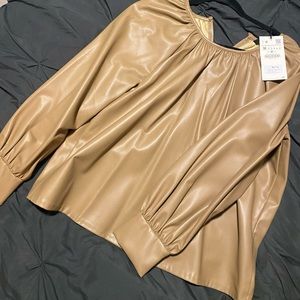 Zara leather top